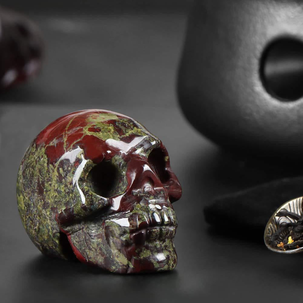 Crâne de cristal de décoration en pierre précieuse naturelle transparente Olivenorma