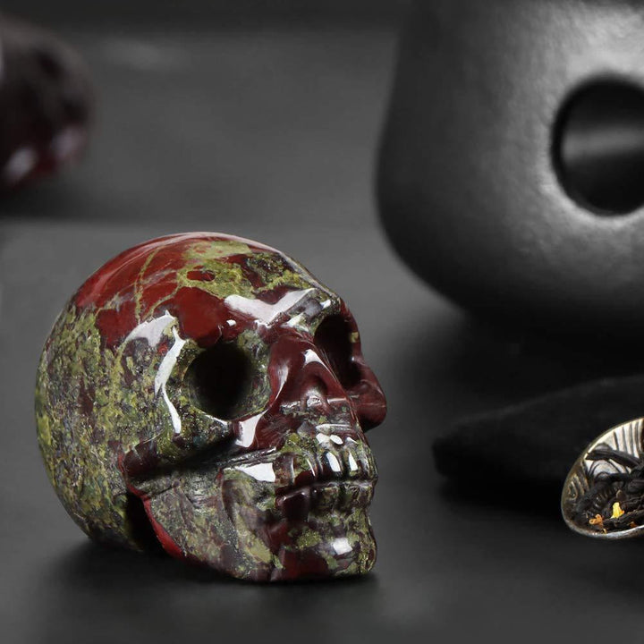 Crâne de cristal de décoration en pierre précieuse naturelle transparente Olivenorma