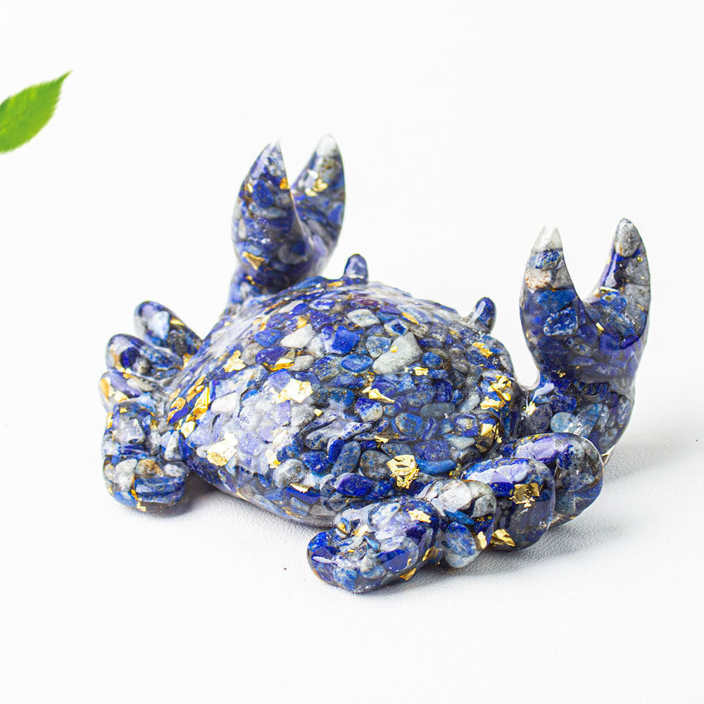 Support de téléphone en cristal époxy en forme de crabe Olivenorma , décoration en pierres précieuses