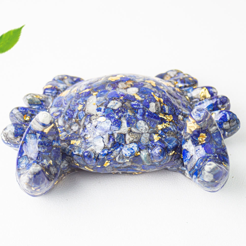 Support de téléphone en cristal époxy en forme de crabe Olivenorma , décoration en pierres précieuses