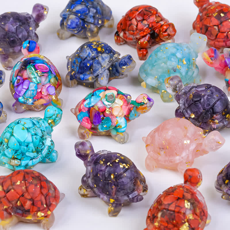 Colle de gravier en cristal Olivenorma Décoration en pierres précieuses pour petite tortue - image 1