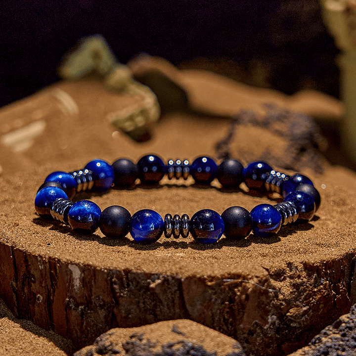 Bracelet en perles d'hématite œil de tigre naturel Olivenorma