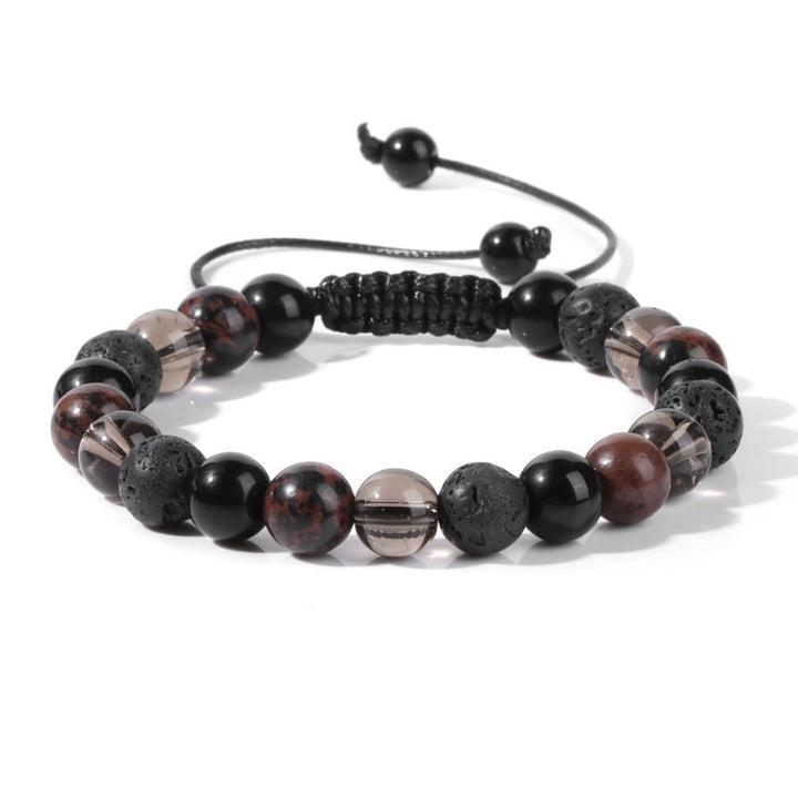 Bracelet à cordon en perles de pierre naturelle Olivenorma de 8 mm