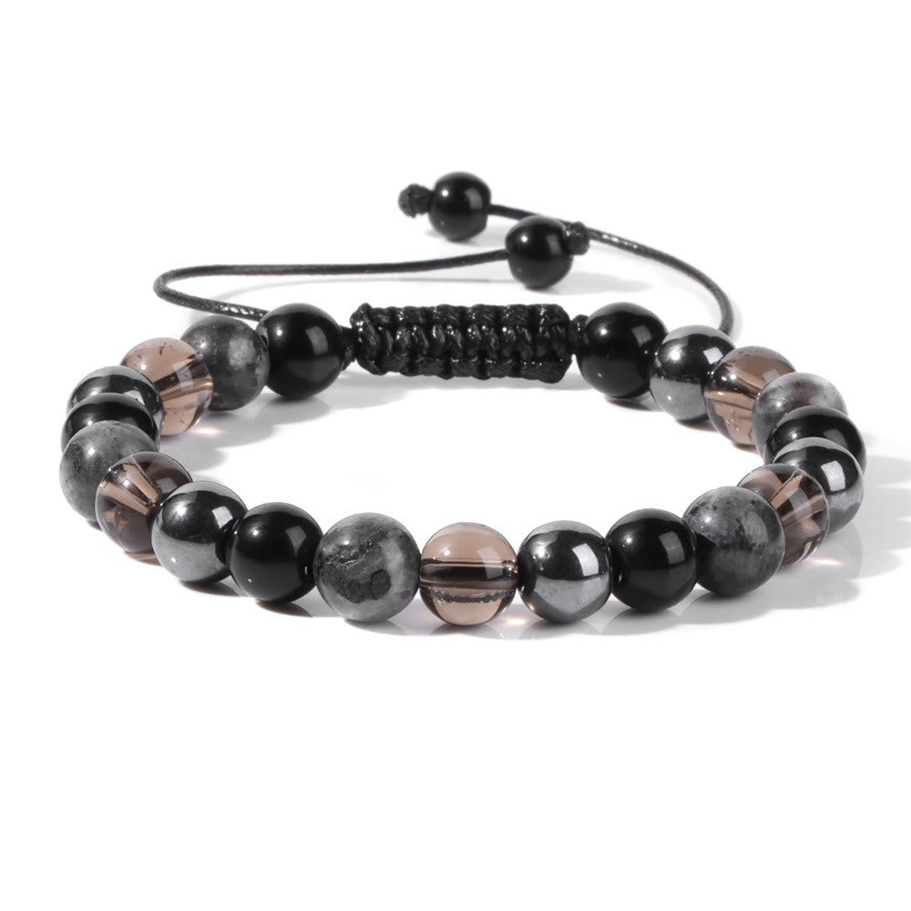 Bracelet à cordon en perles de pierre naturelle Olivenorma de 8 mm