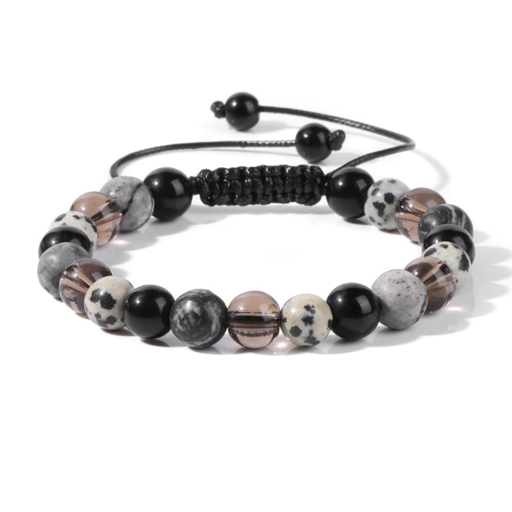 Bracelet à cordon en perles de pierre naturelle Olivenorma de 8 mm