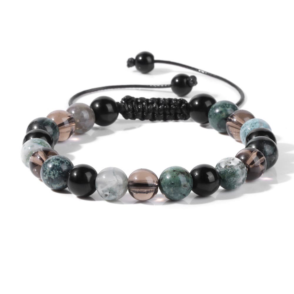 Bracelet à cordon en perles de pierre naturelle Olivenorma de 8 mm