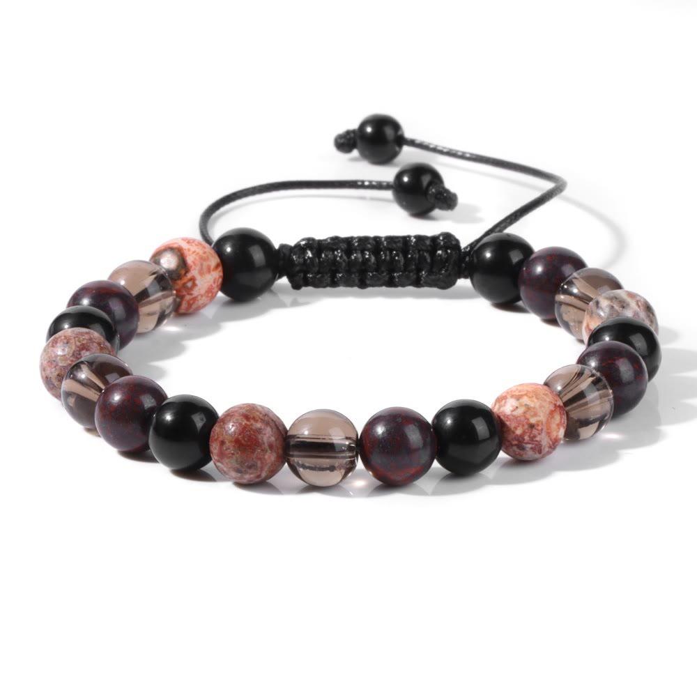 Bracelet à cordon en perles de pierre naturelle Olivenorma de 8 mm