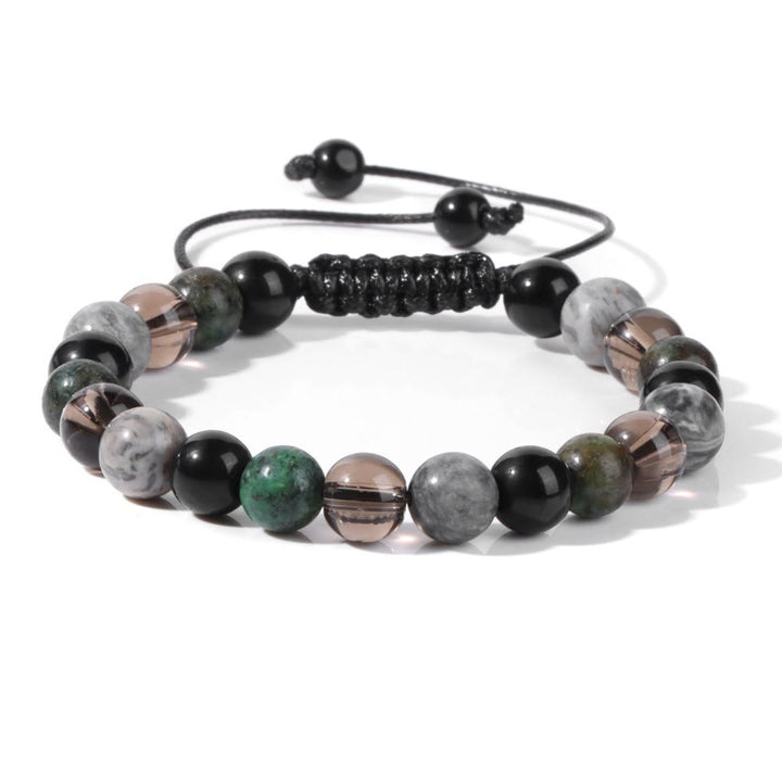 Bracelet à cordon en perles de pierre naturelle Olivenorma de 8 mm