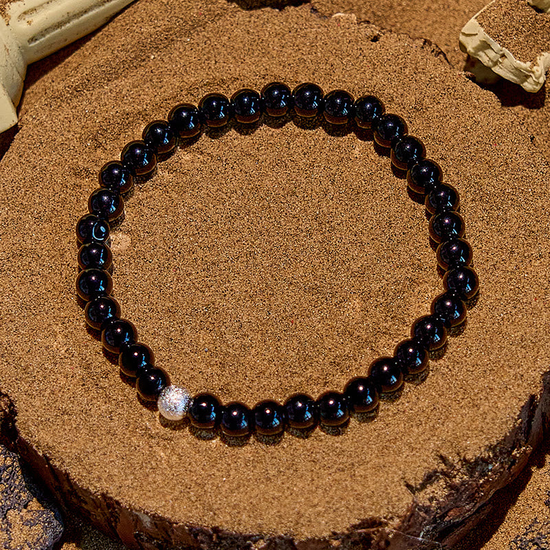 Bracelet en perles d'obsidienne hématite œil de tigre Olivenorma 2 pièces