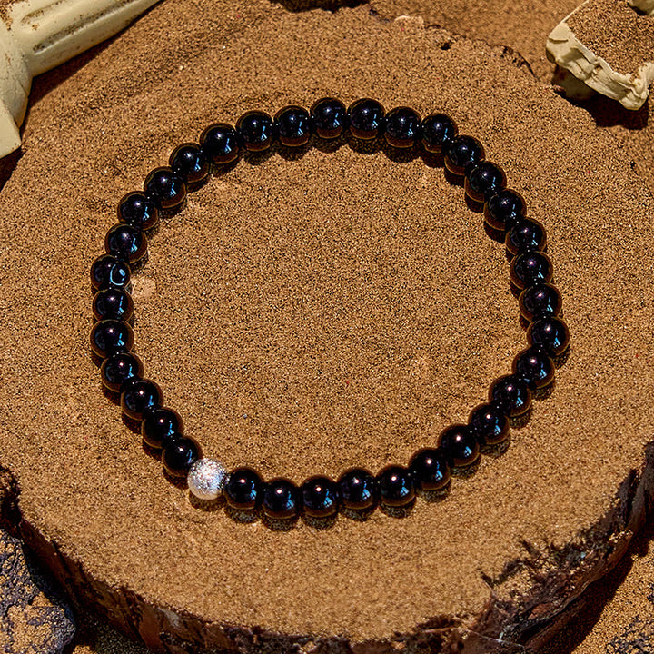Bracelet en perles d'obsidienne hématite œil de tigre Olivenorma 2 pièces