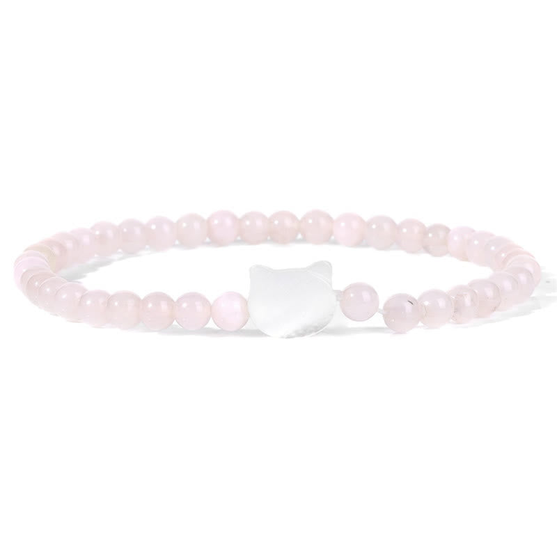 Bracelet en perles de pierre naturelle Olivenorma chaton Nacre 4mm
