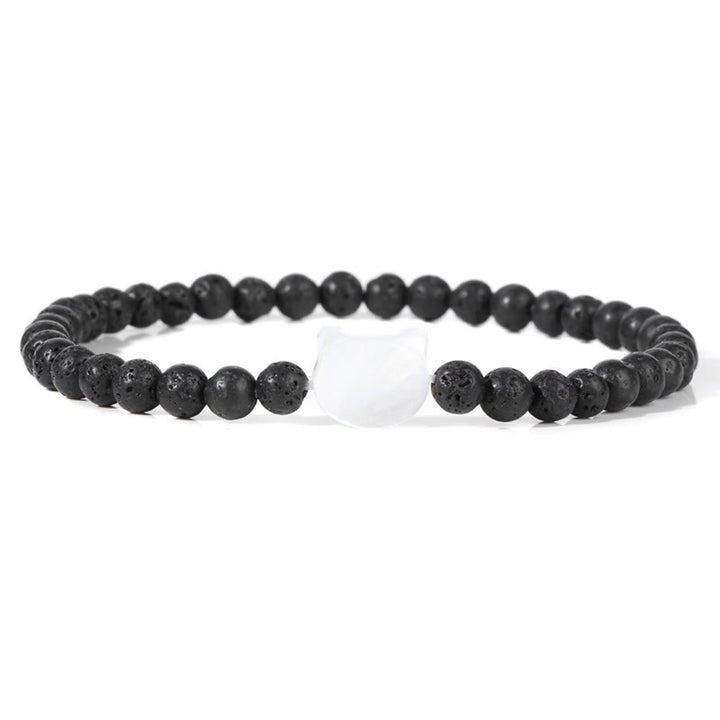 Bracelet en perles de pierre naturelle Olivenorma chaton Nacre 4mm