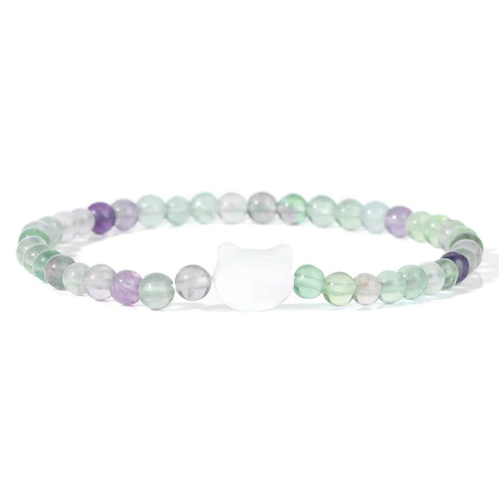Bracelet en perles de pierre naturelle Olivenorma chaton Nacre 4mm