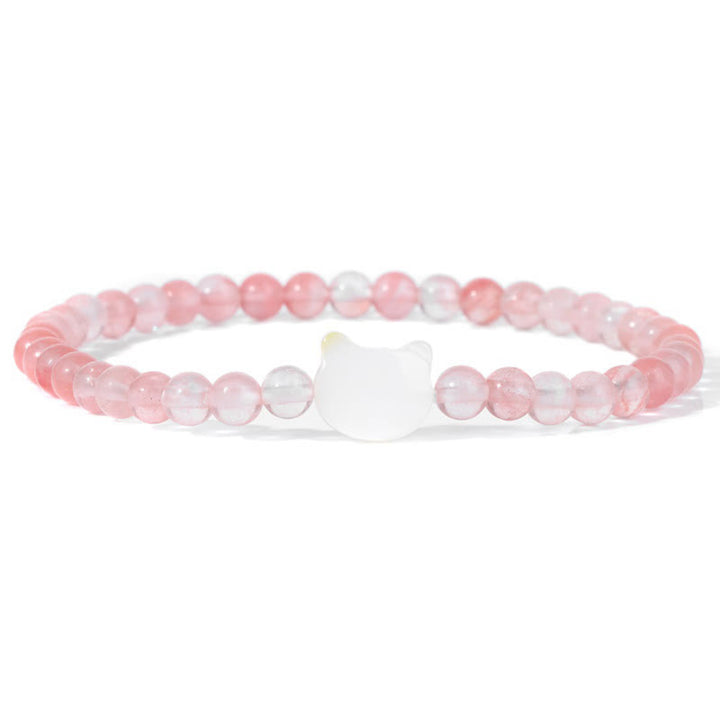 Bracelet en perles de pierre naturelle Olivenorma chaton Nacre 4mm