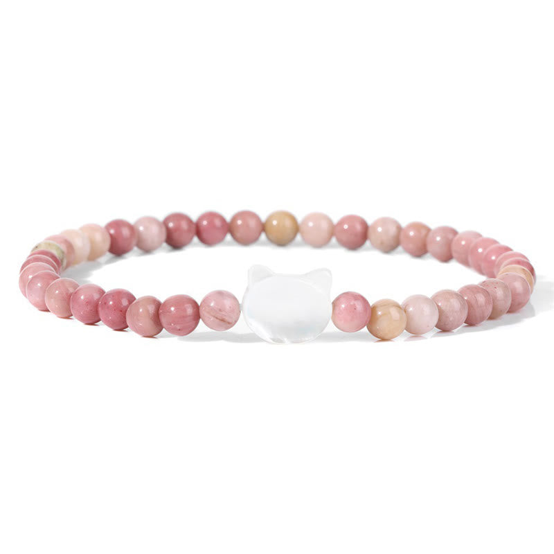 Bracelet en perles de pierre naturelle Olivenorma chaton Nacre 4mm