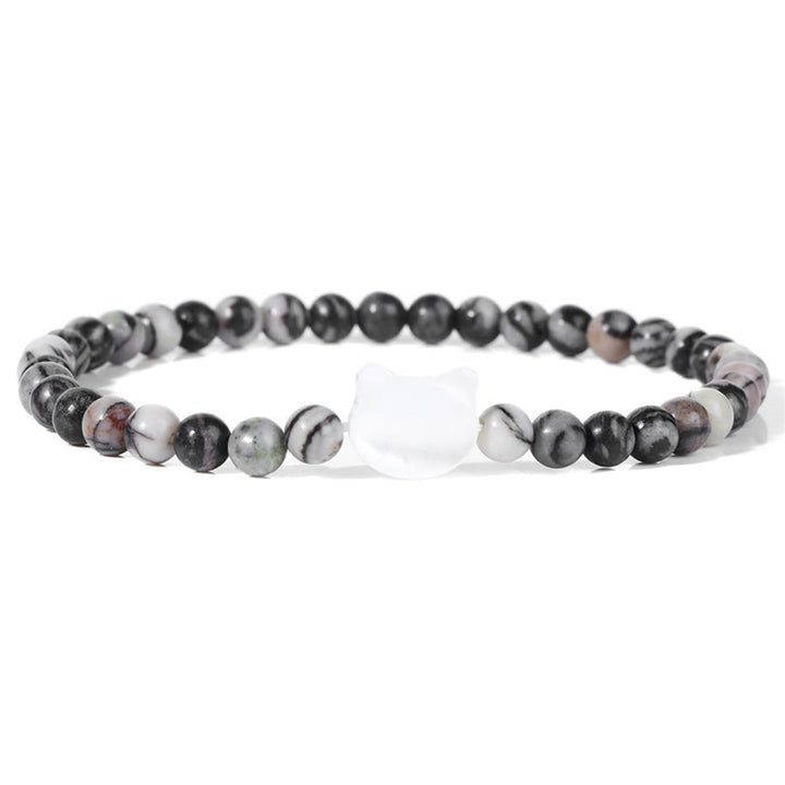 Bracelet en perles de pierre naturelle Olivenorma chaton Nacre 4mm