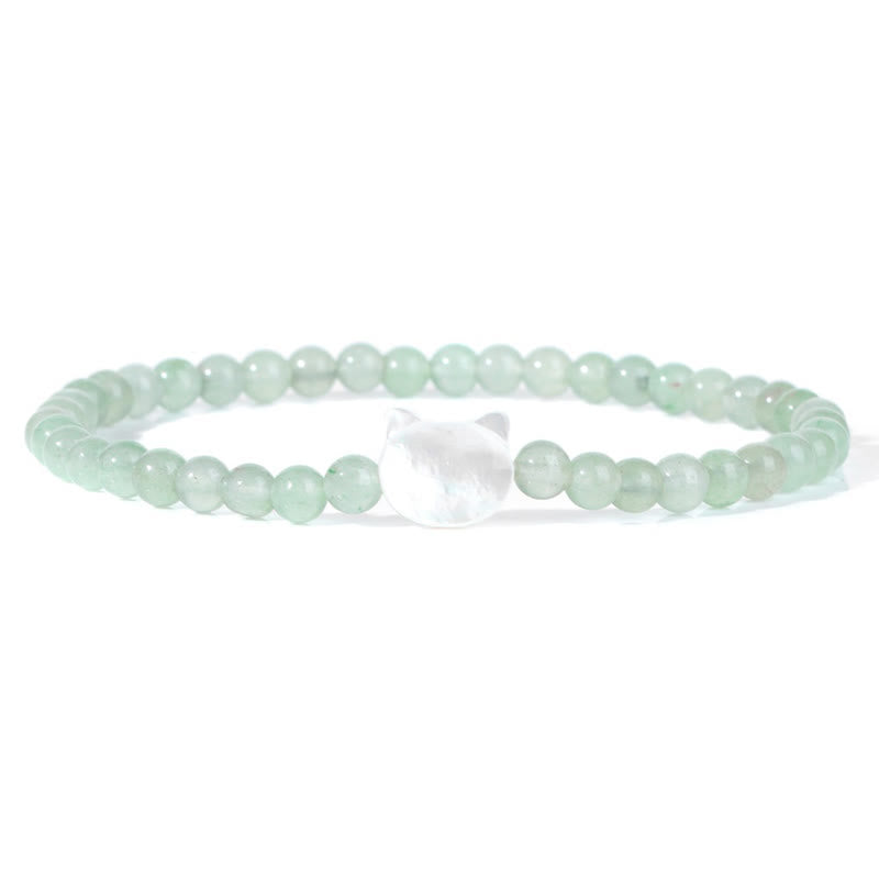 Bracelet en perles de pierre naturelle Olivenorma chaton Nacre 4mm