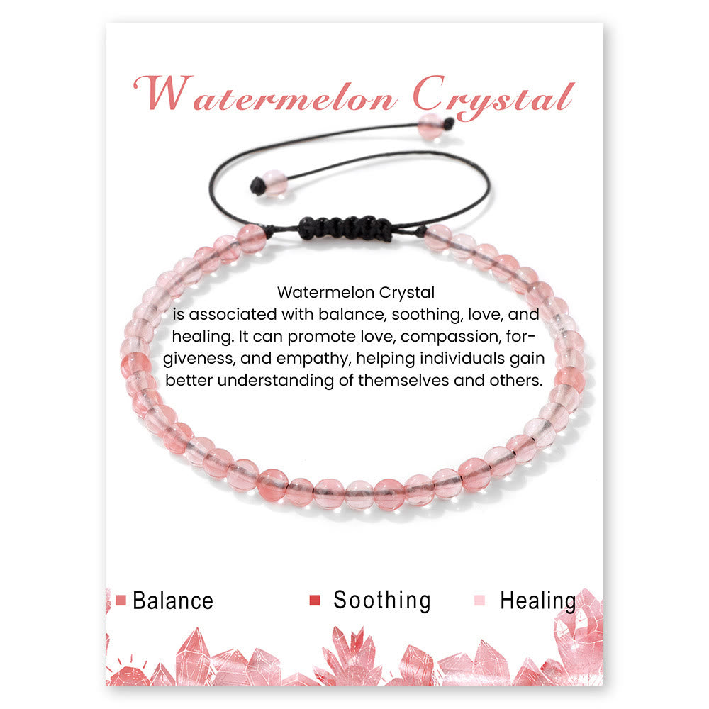 Bracelet à cordon en perles de pierre naturelle Olivenorma 4 mm/6 mm