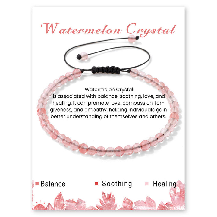 Bracelet à cordon en perles de pierre naturelle Olivenorma 4 mm/6 mm