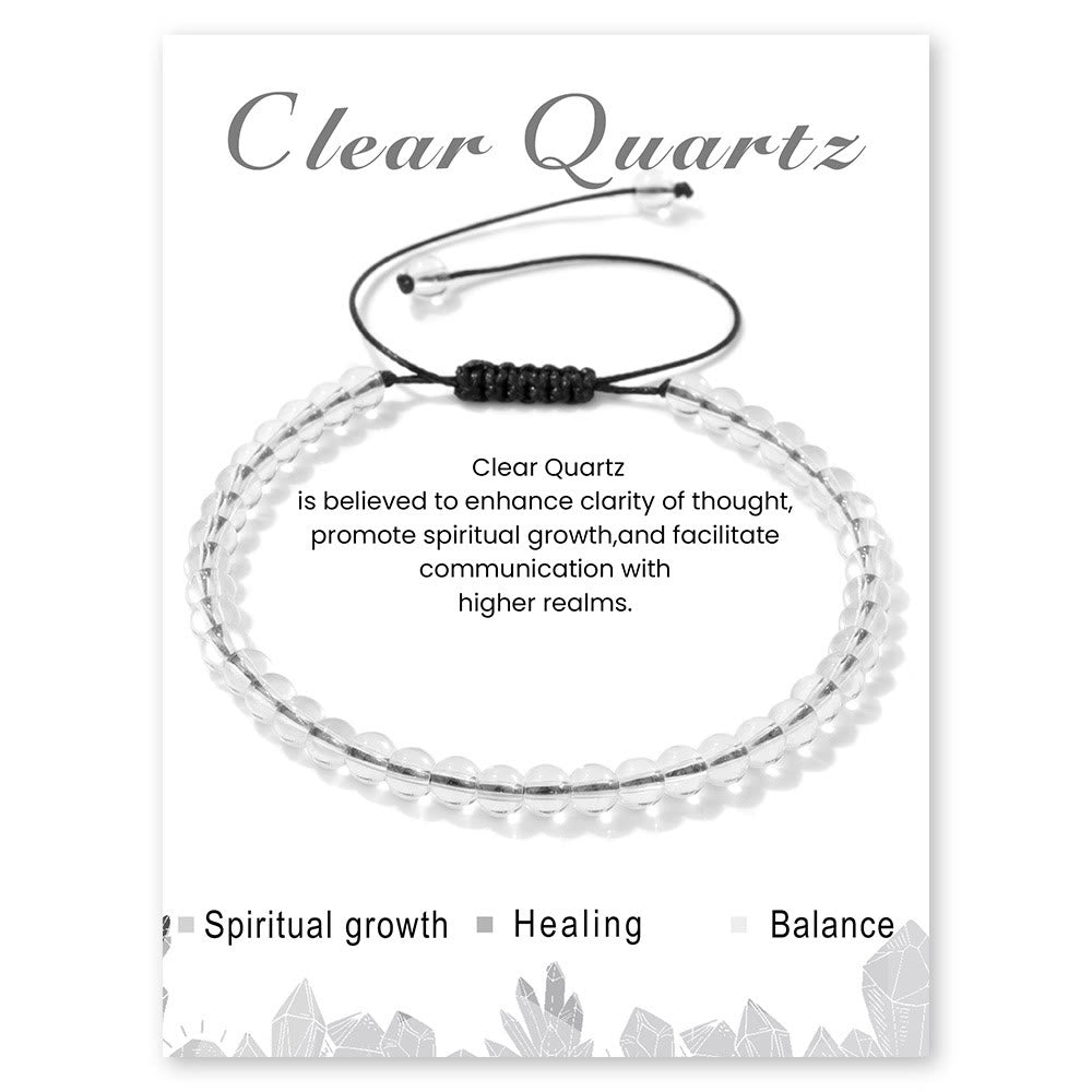 Bracelet à cordon en perles de pierre naturelle Olivenorma 4 mm/6 mm