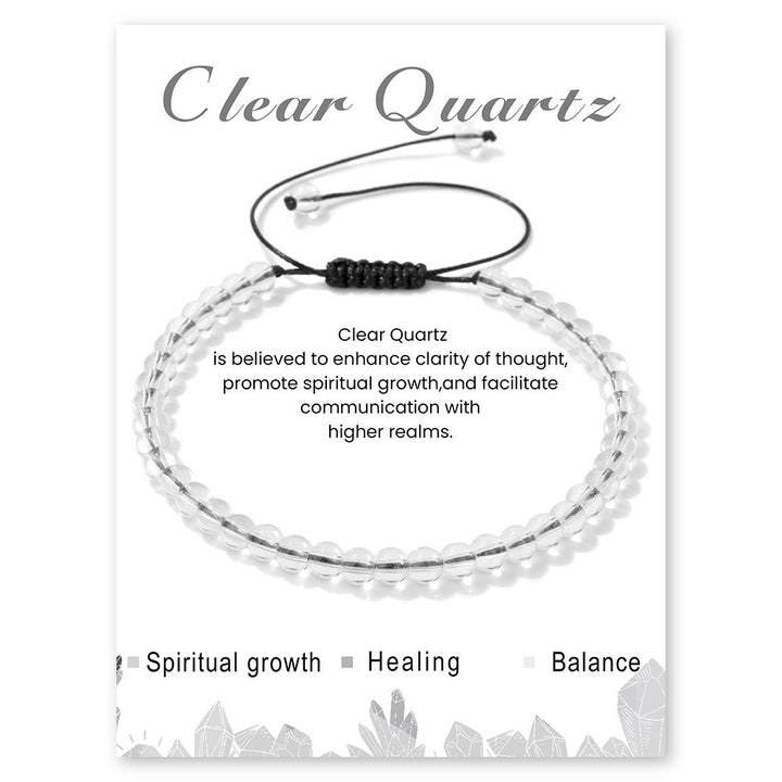 Bracelet à cordon en perles de pierre naturelle Olivenorma 4 mm/6 mm