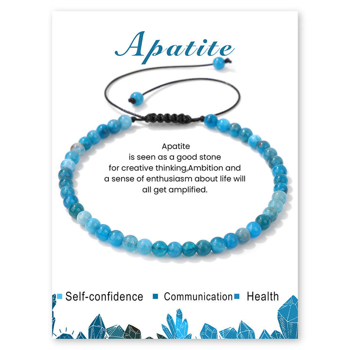 Bracelet à cordon en perles de pierre naturelle Olivenorma 4 mm/6 mm