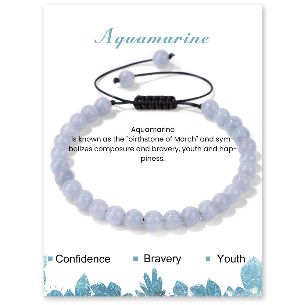 Bracelet à cordon en perles de pierre naturelle Olivenorma 4 mm/6 mm