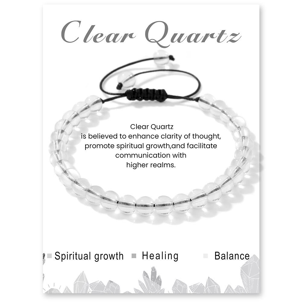 Bracelet à cordon en perles de pierre naturelle Olivenorma 4 mm/6 mm