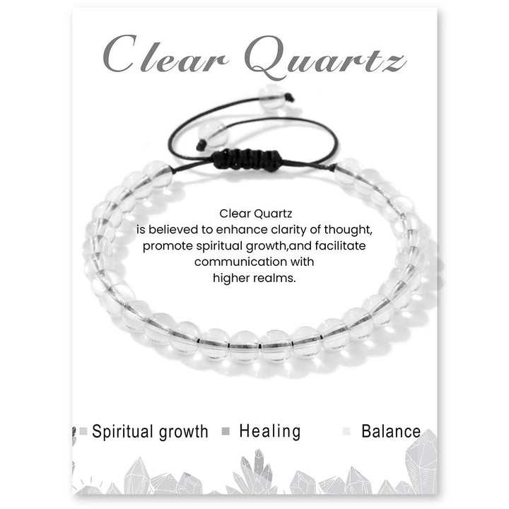 Bracelet à cordon en perles de pierre naturelle Olivenorma 4 mm/6 mm