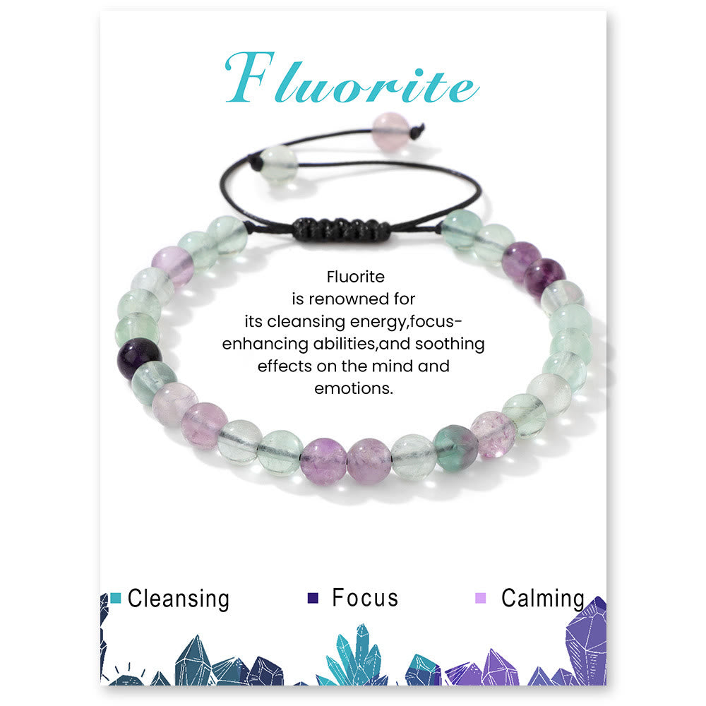 Bracelet à cordon en perles de pierre naturelle Olivenorma 4 mm/6 mm