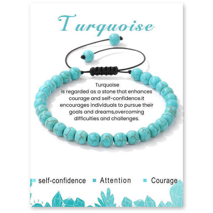 Bracelet à cordon en perles de pierre naturelle Olivenorma 4 mm/6 mm