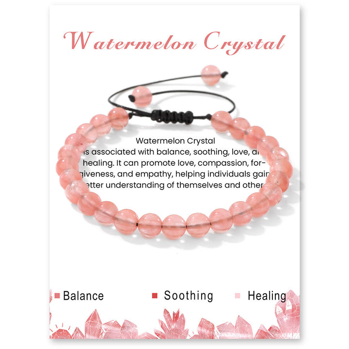 Bracelet à cordon en perles de pierre naturelle Olivenorma 4 mm/6 mm