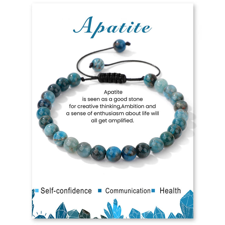 Bracelet à cordon en perles de pierre naturelle Olivenorma 4 mm/6 mm