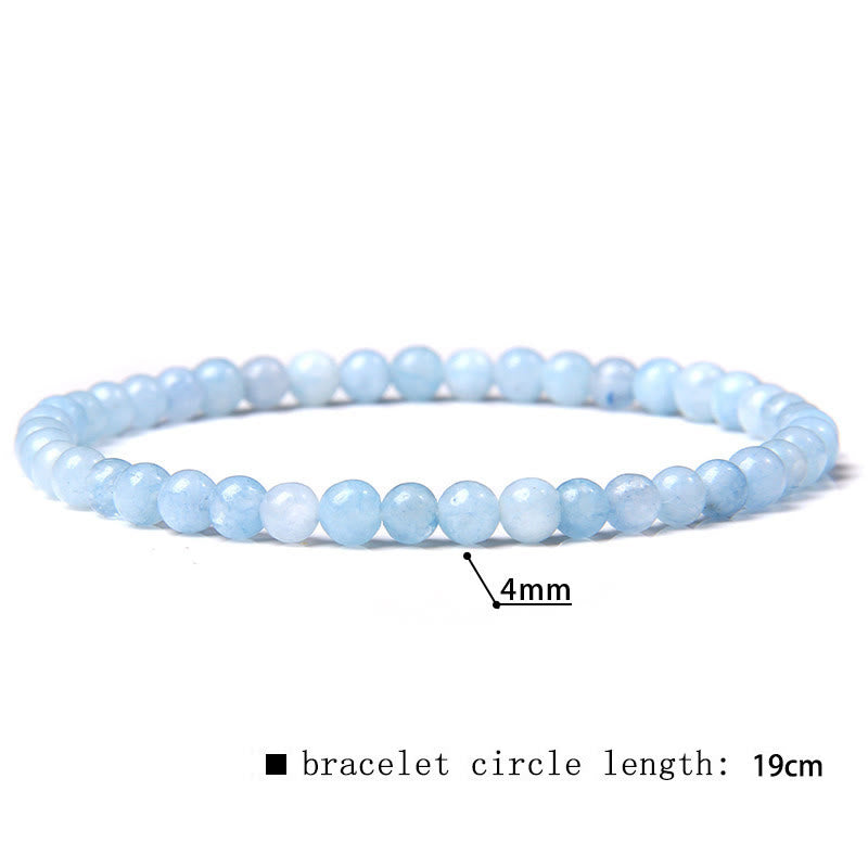 Bracelet en perles de pierre naturelle Olivenorma de 4 mm
