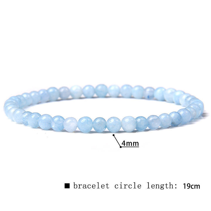 Bracelet en perles de pierre naturelle Olivenorma de 4 mm