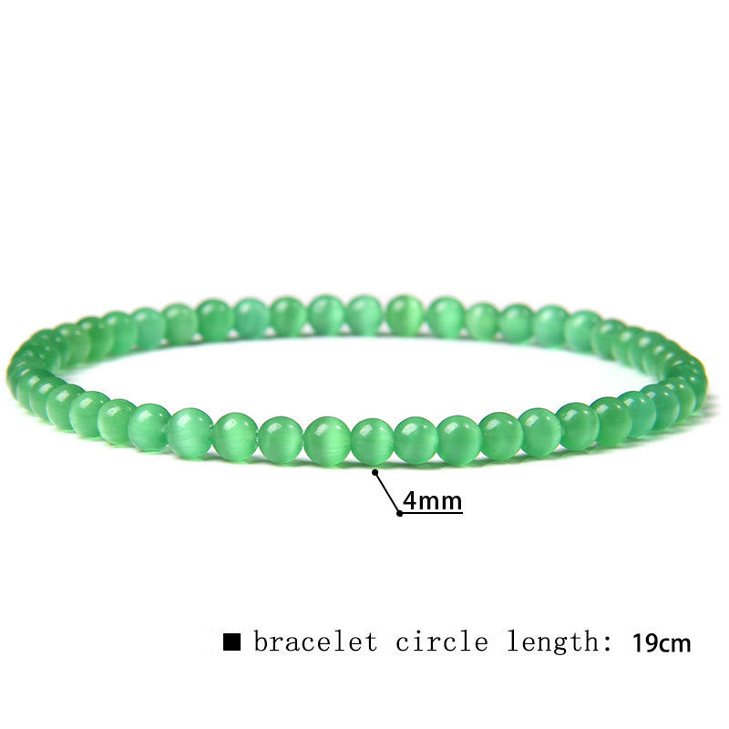 Bracelet en perles de pierre naturelle Olivenorma de 4 mm