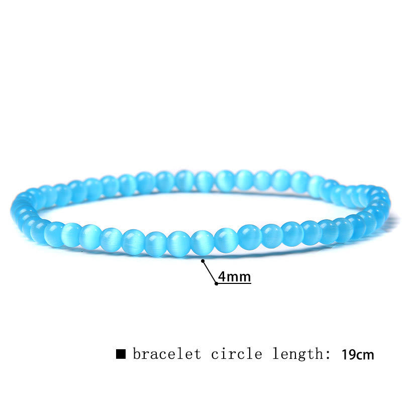 Bracelet en perles de pierre naturelle Olivenorma de 4 mm