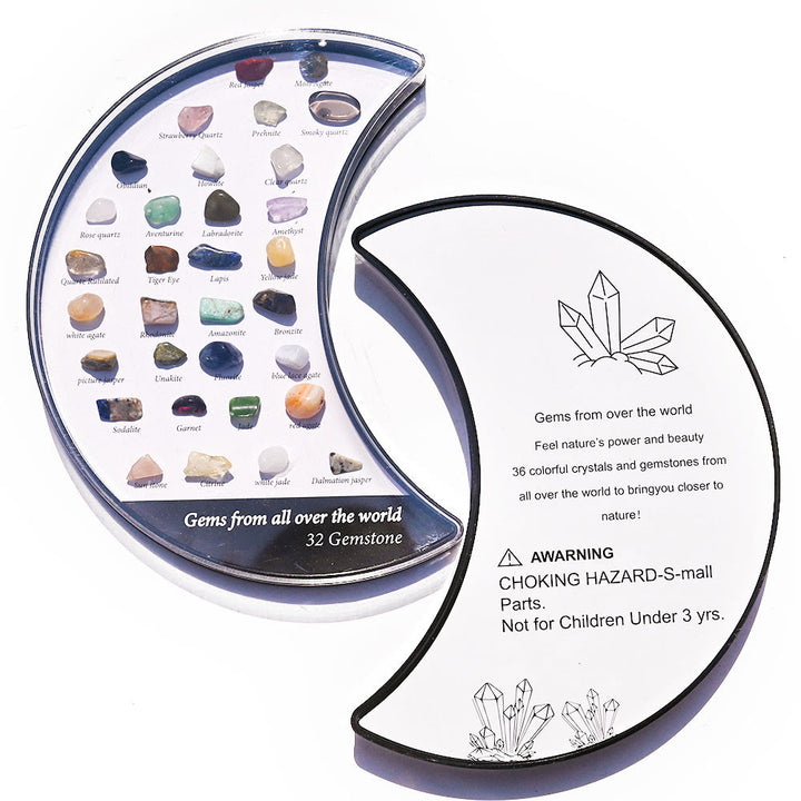 Ensemble de 32 spécimens minéraux de lune Olivenorma