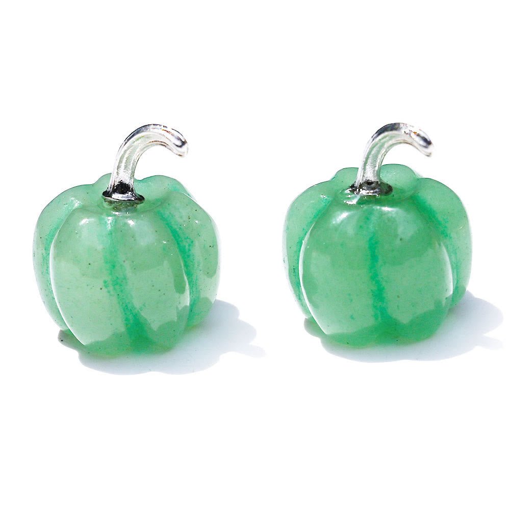 Olivenorma 2 cm Décoration en pierre précieuse sculptée en forme de citrouille en cristal naturel