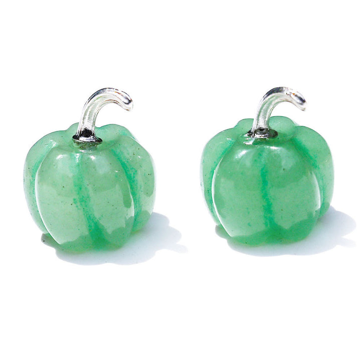 Olivenorma 2 cm Décoration en pierre précieuse sculptée en forme de citrouille en cristal naturel