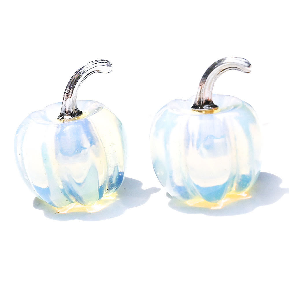 Olivenorma 2 cm Décoration en pierre précieuse sculptée en forme de citrouille en cristal naturel