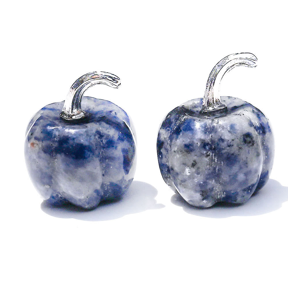 Olivenorma 2 cm Décoration en pierre précieuse sculptée en forme de citrouille en cristal naturel