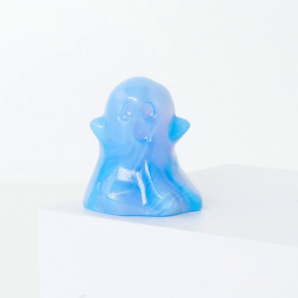 Décoration en pierre précieuse sculptée fantôme en cristal naturel Olivenorma de 3 cm