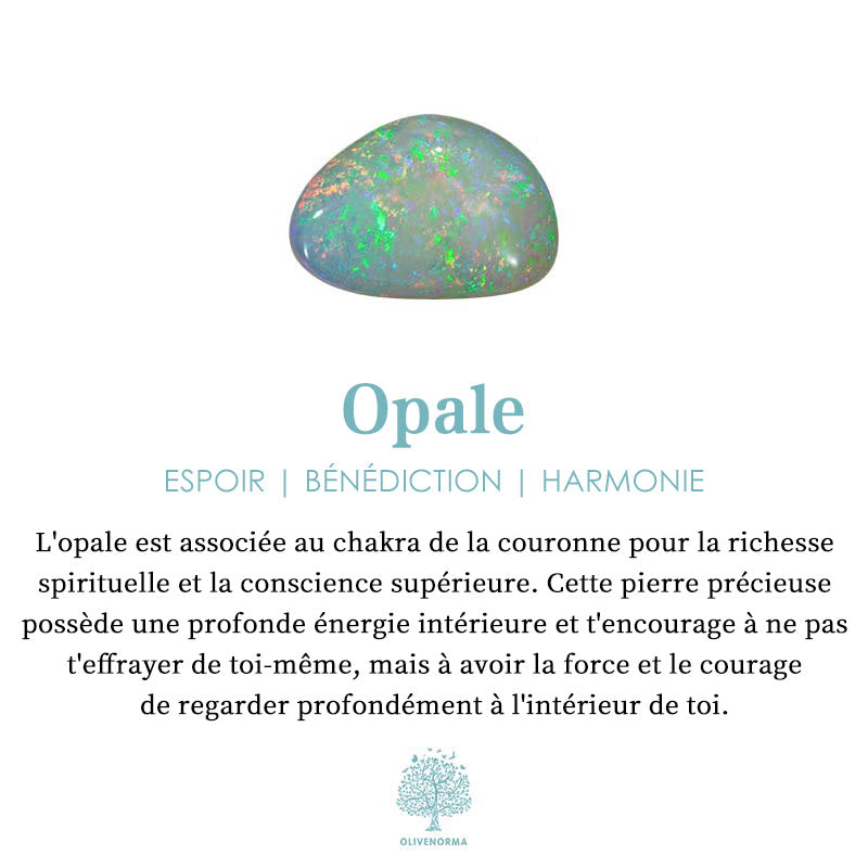 Collier d'orgone en obsidienne et opale Olivenorma