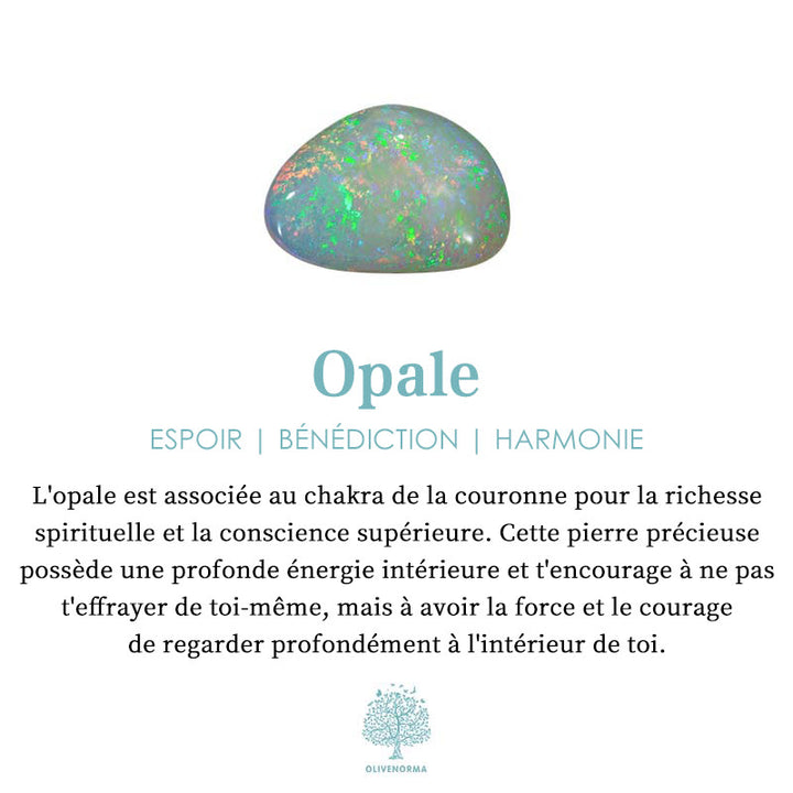 Collier d'orgone en obsidienne et opale Olivenorma