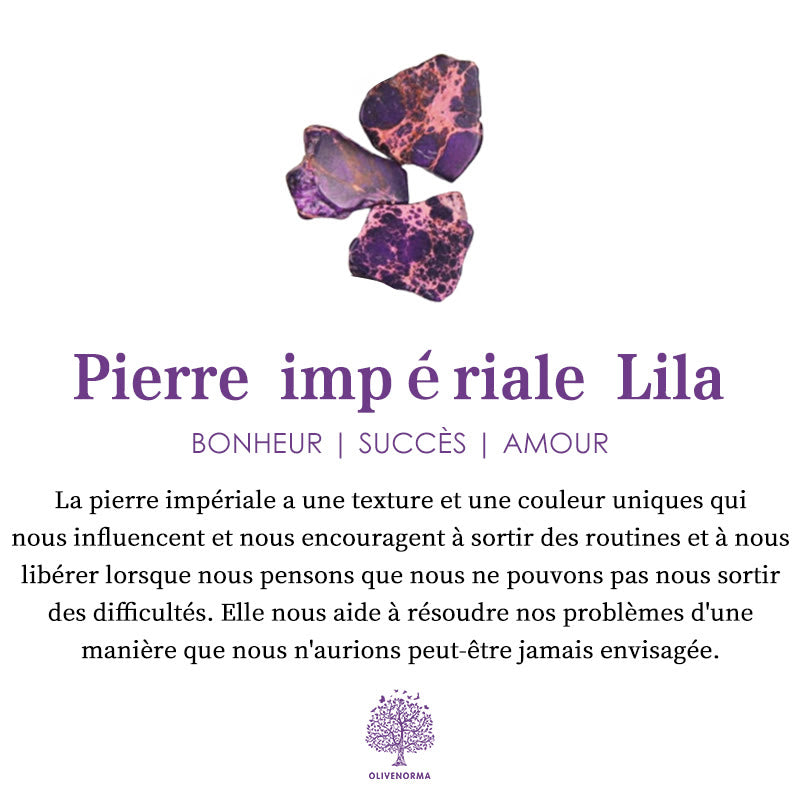 Le bracelet Hamsa en pierre violette de l'empereur de la conscience spirituelle