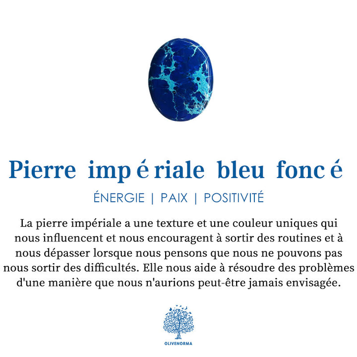 Bracelet d'énergie des chakras en pierre empereur Olivenorma