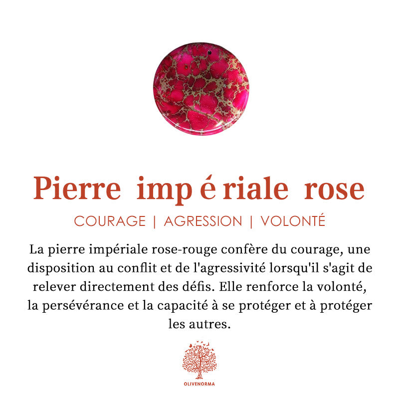 Bracelet d'énergie des chakras en pierre empereur Olivenorma