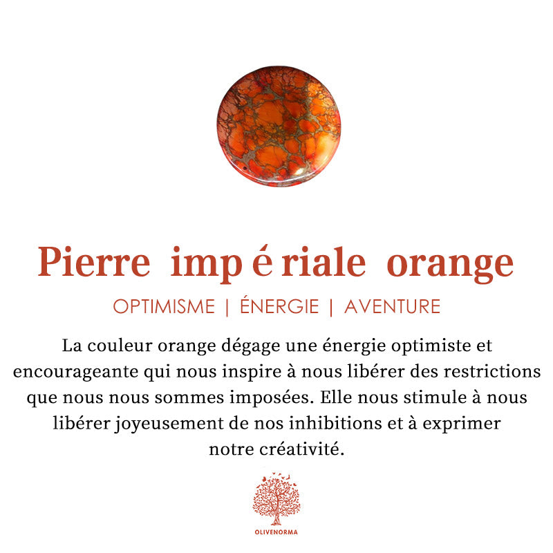 Bracelet d'énergie des chakras en pierre empereur Olivenorma