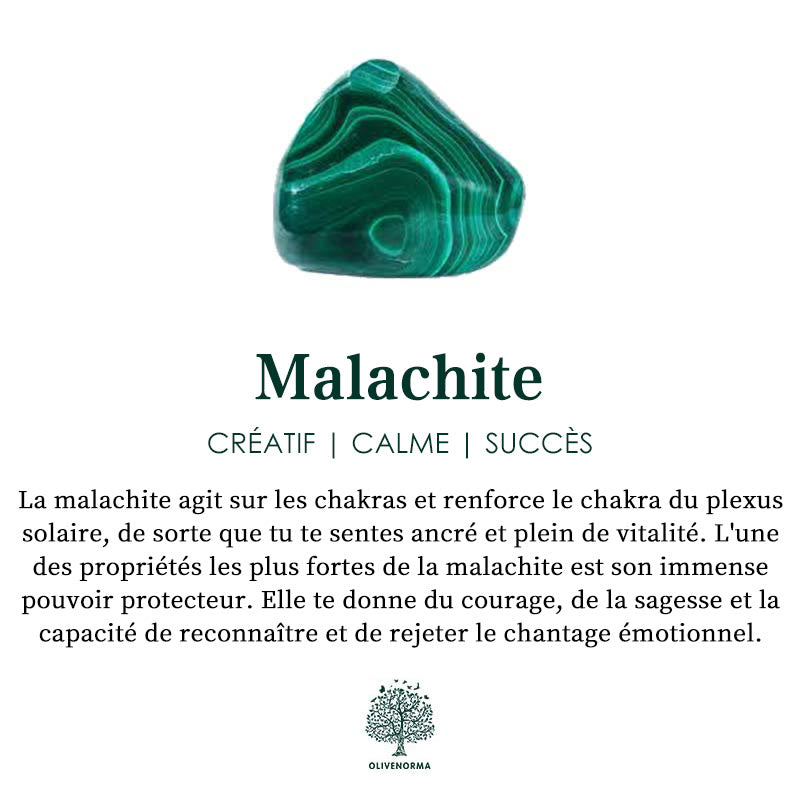 Collier et bracelet avec pendentif étoile en malachite naturelle Olivenorma